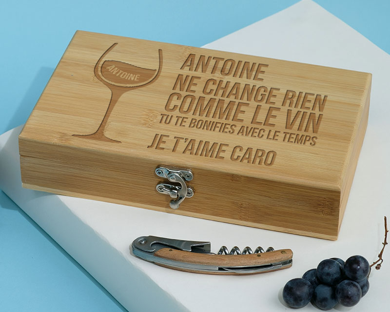 Coffret Sommelier personnalisable et accessoires Vin 5