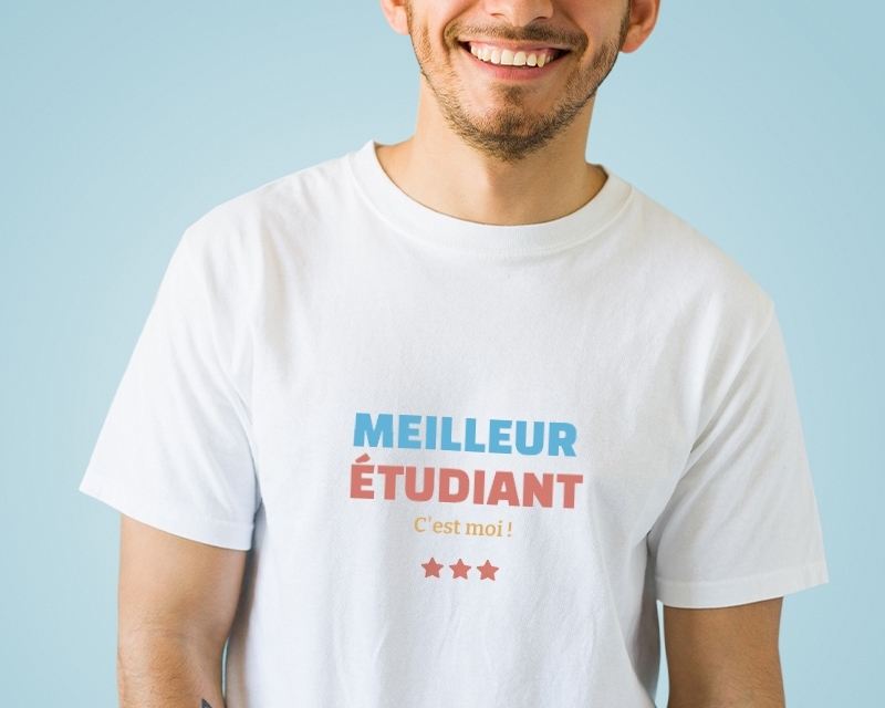 T-shirt Homme personnalisable - Meilleur Étudiant