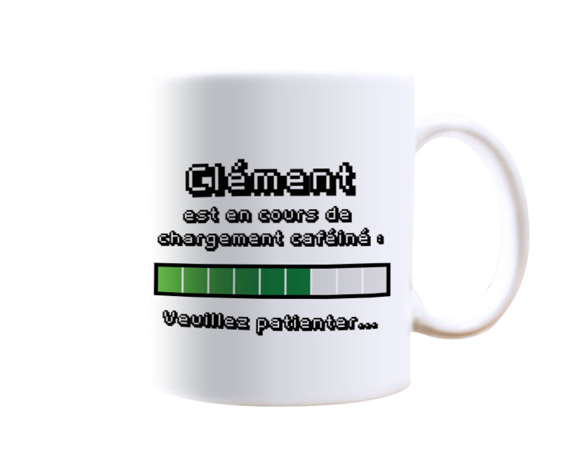 Mug personnalisé prénom - Chargement caféiné