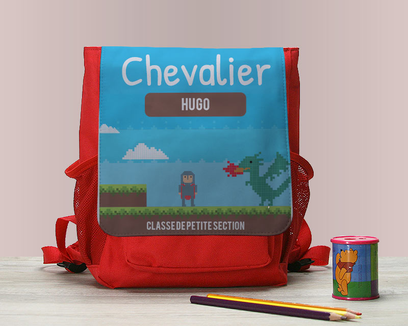 Sac à dos enfant rouge personnalisé