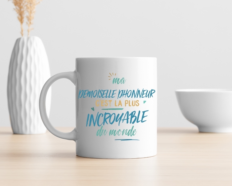 Mug personnalisé : Demoiselle d'honneur la plus...