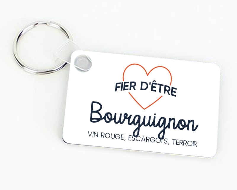 Porte-clés personnalisable - Fier d'être Bourguignon