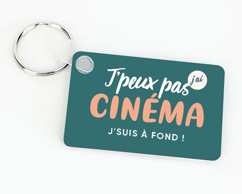 Porte-clef personnalisable - J'peux pas j'ai cinéma