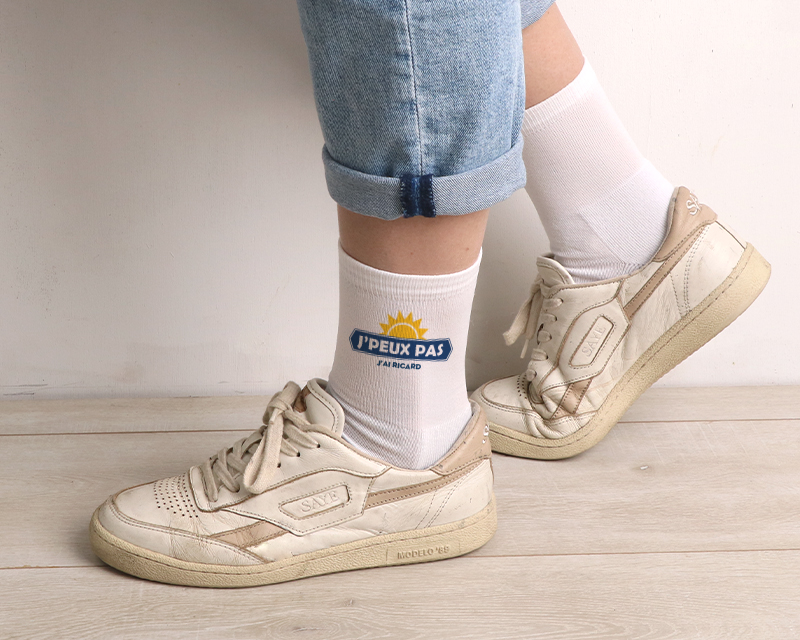 Chaussettes personnalisables avec prénom et message Apéro