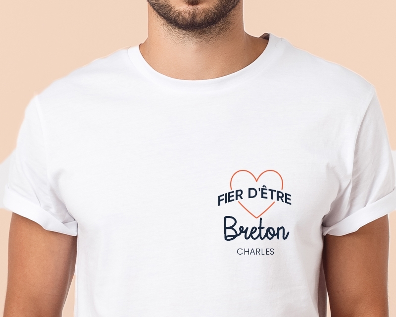 Tee shirt personnalisé homme - Fier d'être Breton