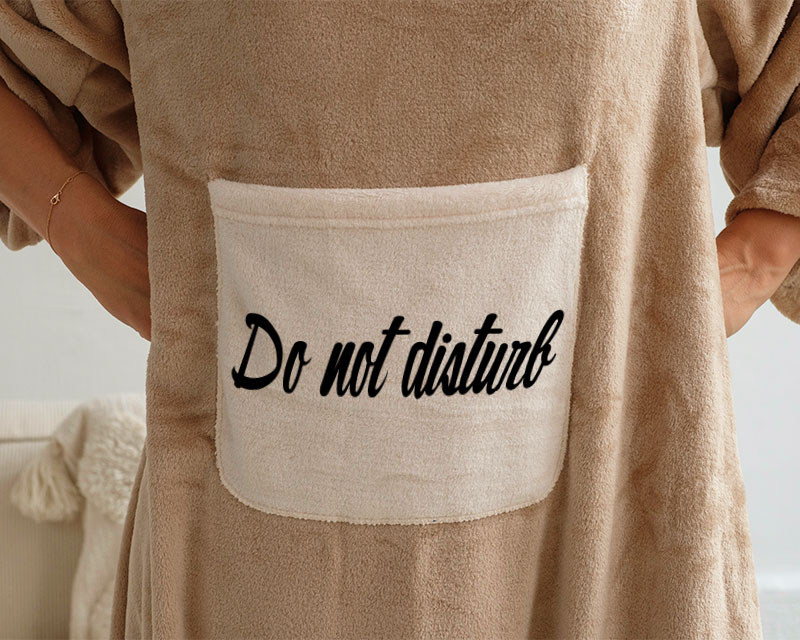 Couverture à manches polaire à poche Do not disturb