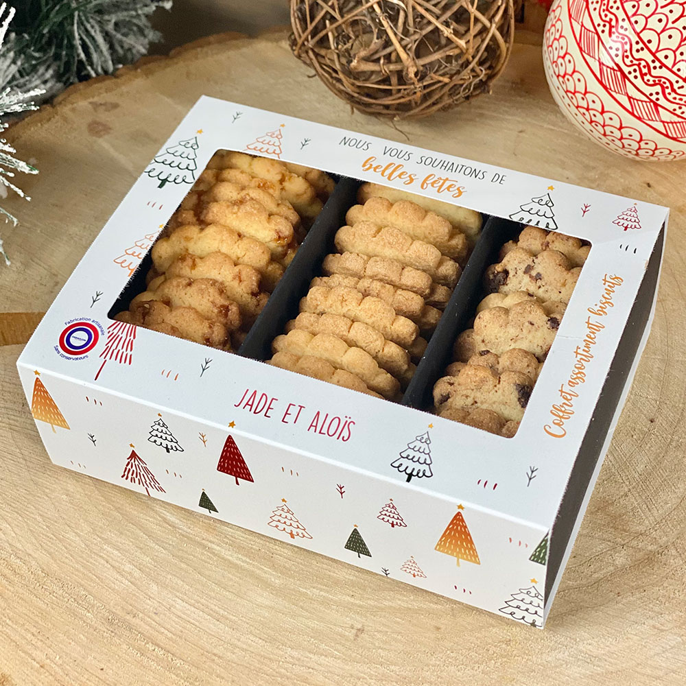 Coffret de biscuits personnalisé - Noël - Cadeaux.com