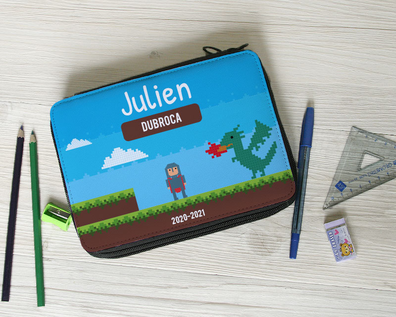 Trousse d'école dragon personnalisée