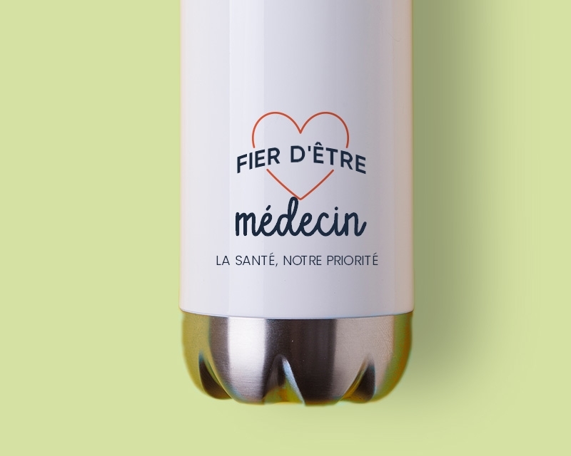 Gourde personnalisable - Fier d'être médecin