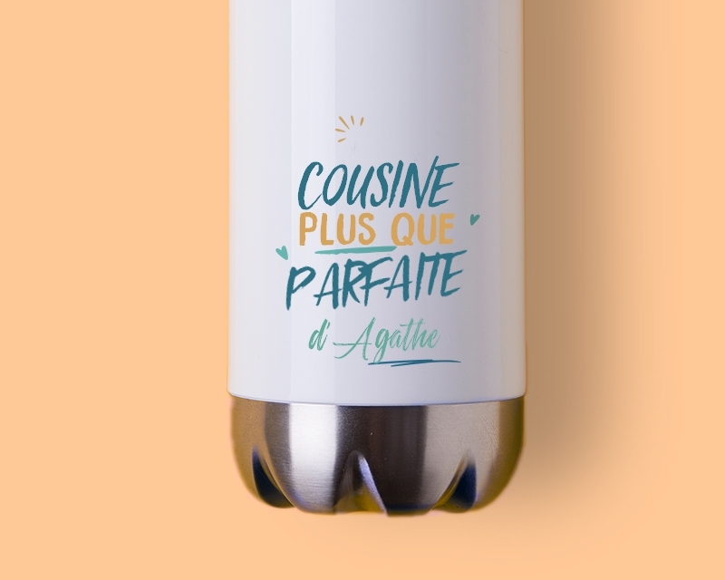 Gourde isotherme personnalisée - Cousine la plus...