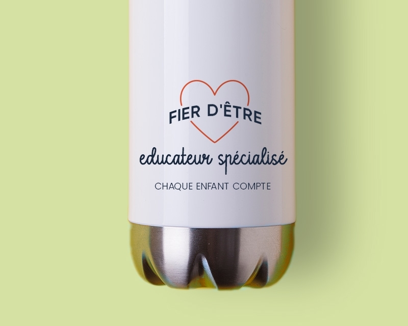 Gourde personnalisable - Fier d'être educateur spécialisé