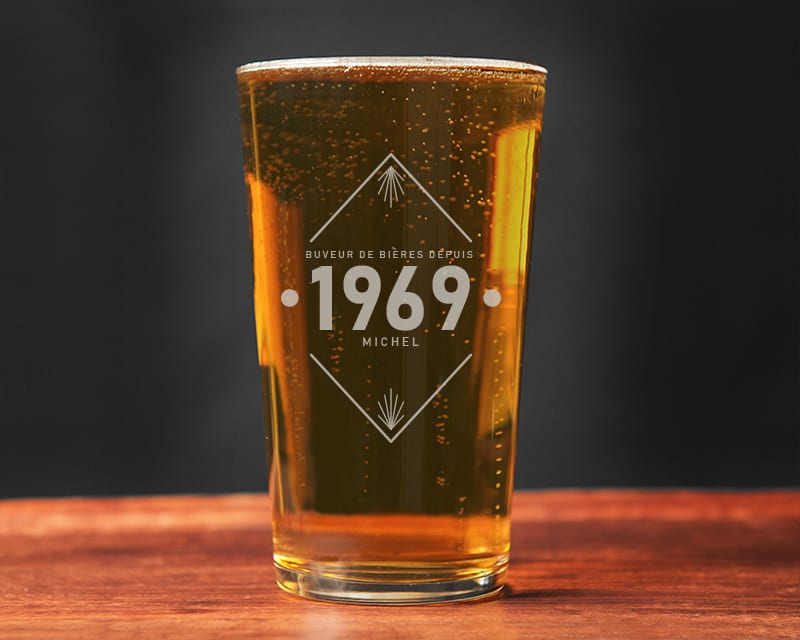 Verre à bière personnalisé - Année