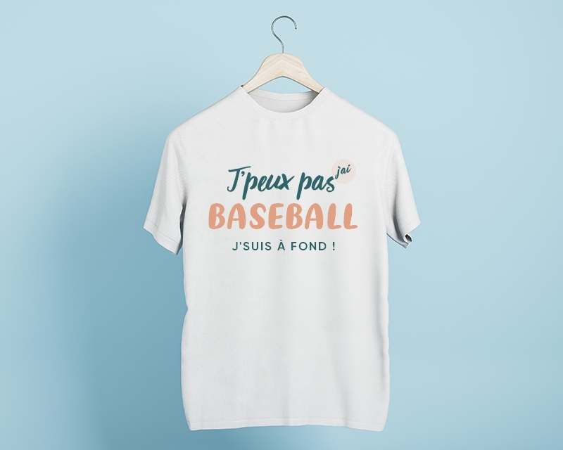 Tee Shirt homme personnalisable - J'peux pas j'ai baseball