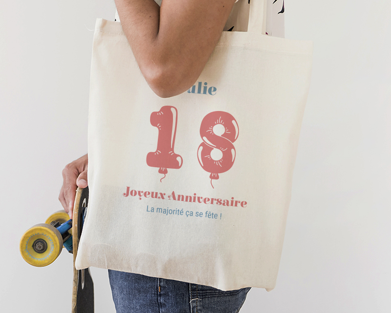 Tote bag personnalisé - Collection ballons d'anniversaire