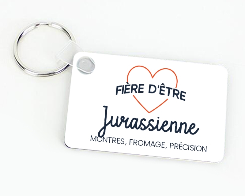 Porte-clés personnalisable - Fière d'être Jurassienne