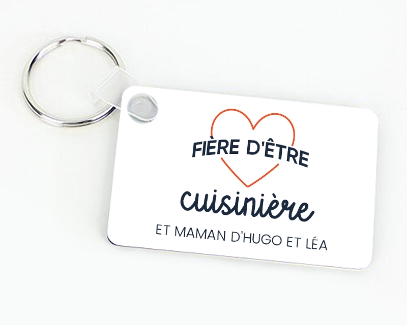 Porte-clés personnalisable - Fière d'être cuisinière