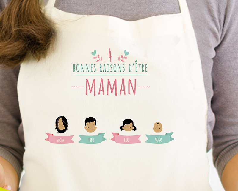 Tablier Les bonnes raisons d'être Maman Family Circus