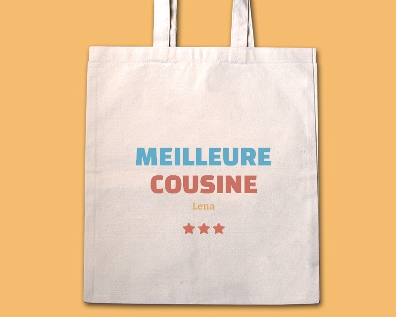 Tote bag personnalisable - Meilleure Cousine
