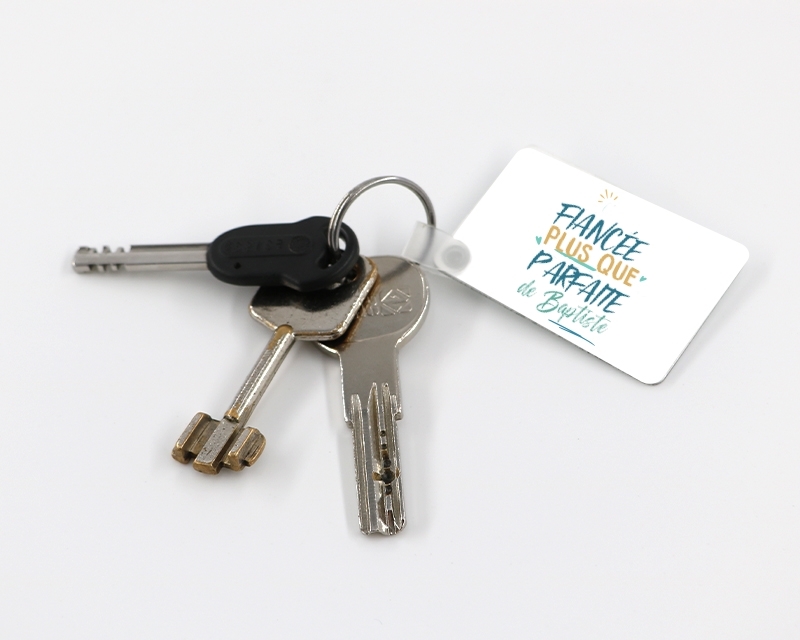 Porte-clés personnalisé : Fiancée la plus...