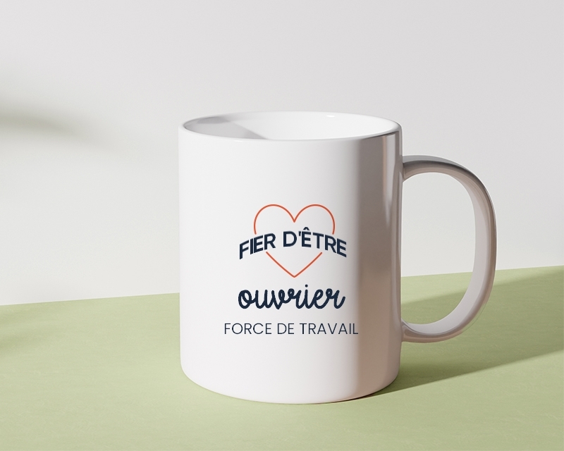 Mug personnalisable - Fier d'être ouvrier