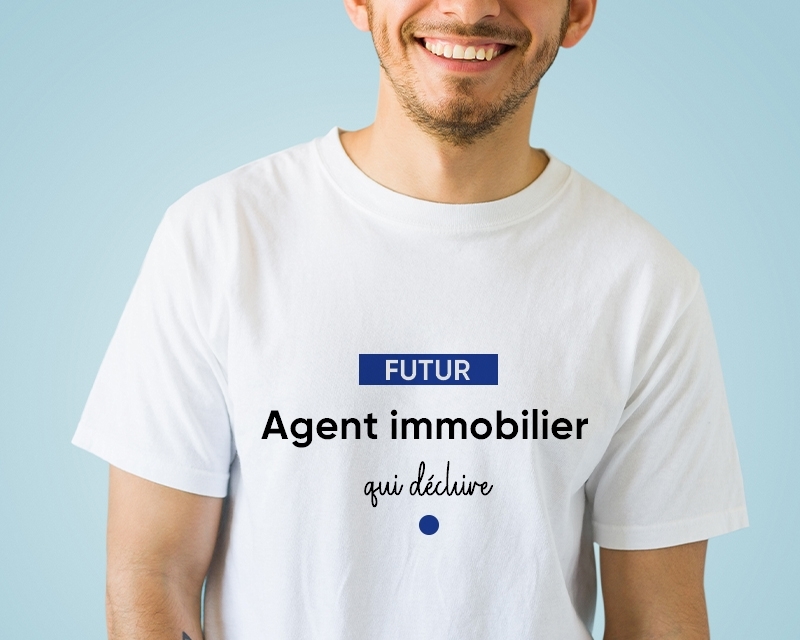 Tee shirt personnalisé homme - Futur agent immobilier