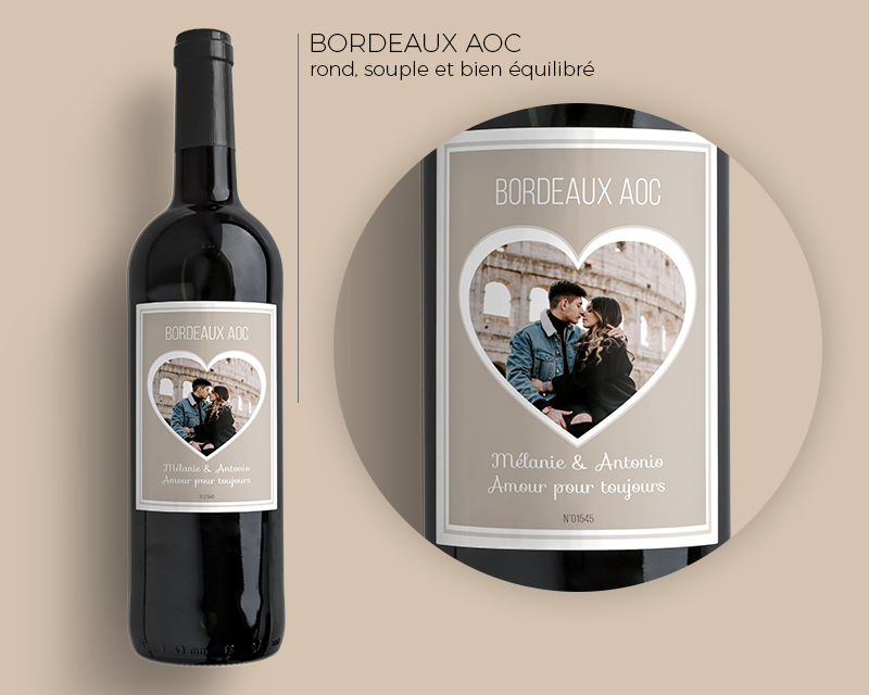 Bouteilles de Vins Coeur Photo