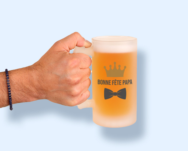 Chope de bière personnalisée papa royal