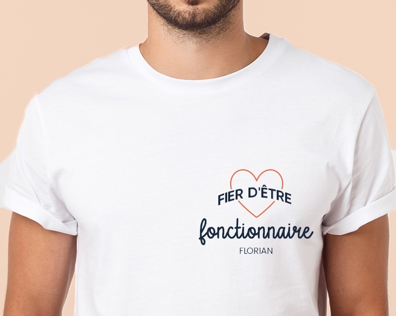 T-shirt Homme personnalisable - Fier d'être fonctionnaire