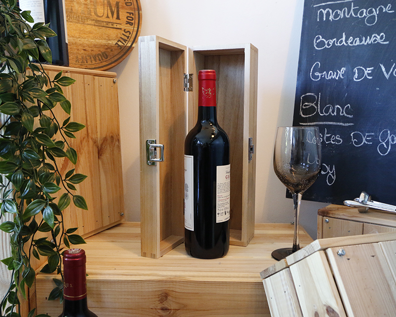 Caisse à Vin Anniversaire Citation Gravée