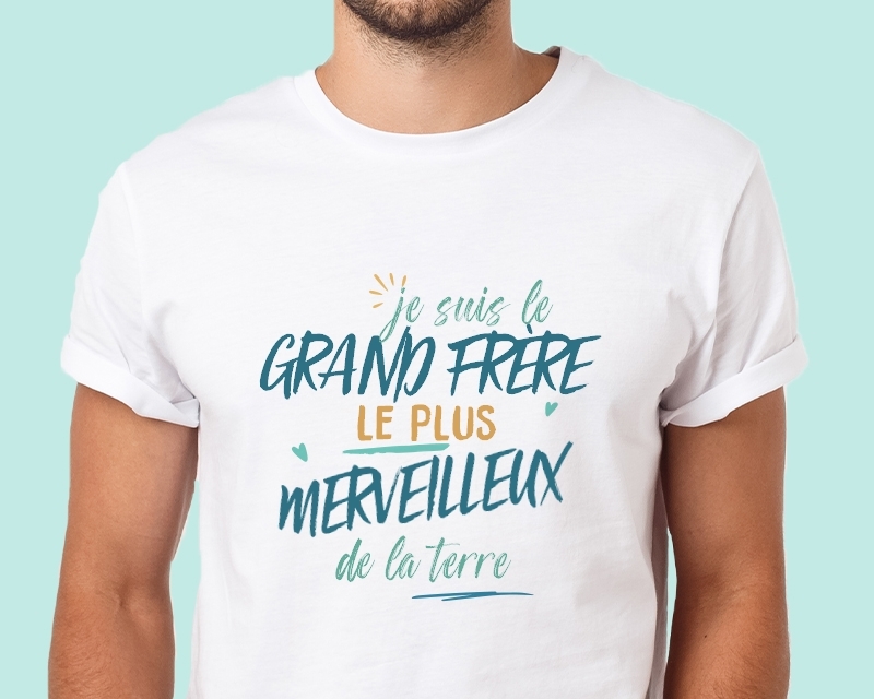 T-shirt homme personnalisé message Grand frère le