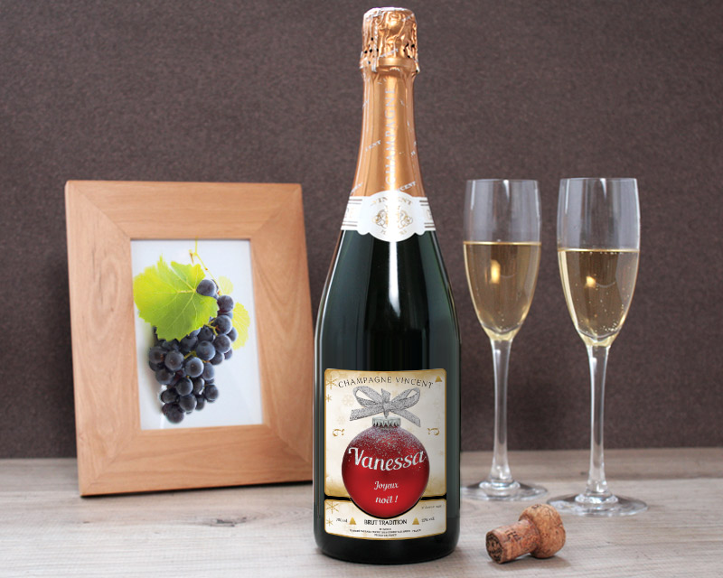 Champagne Noël Personnalisé