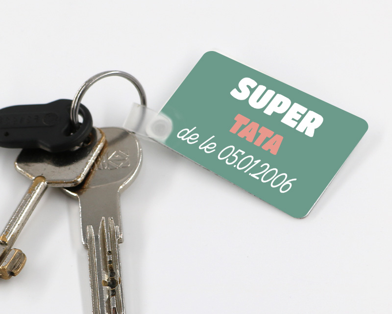 Porte-clé personnalisé - Super Tata