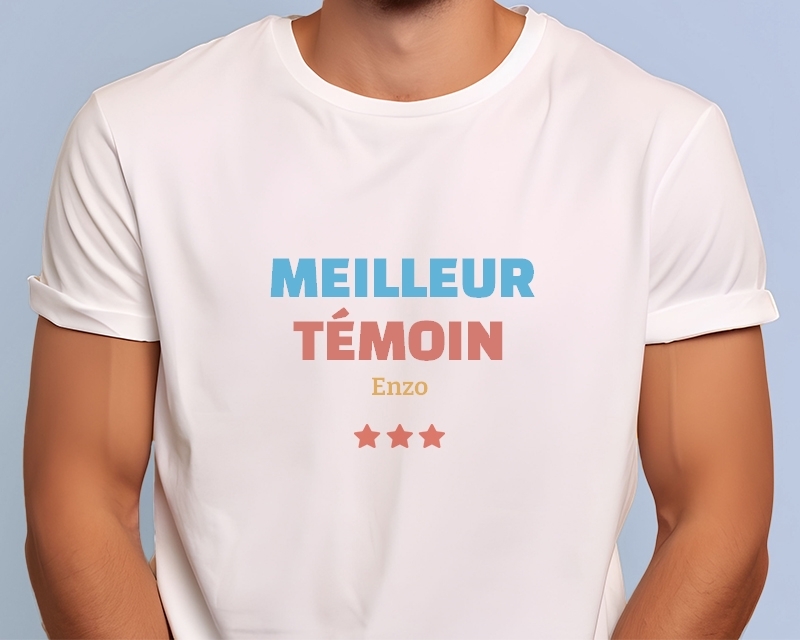 T-shirt Homme à personnaliser - Meilleur Témoin