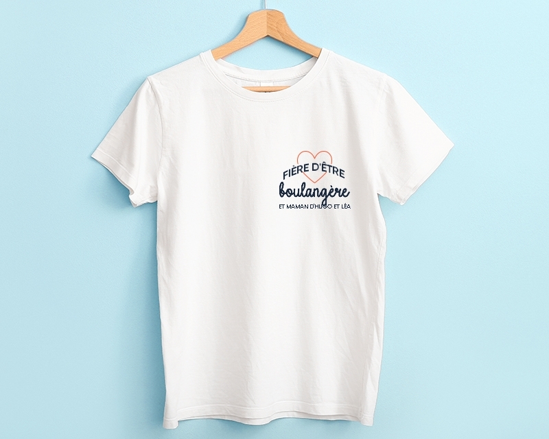T-shirt Femme personnalisable - Fière d'être boulangère