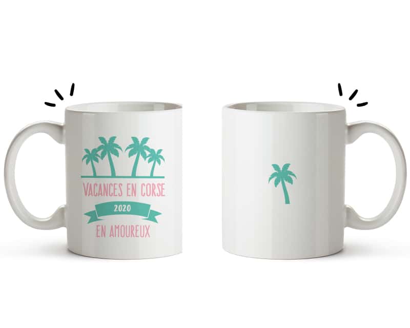 mug personnalisé palmier