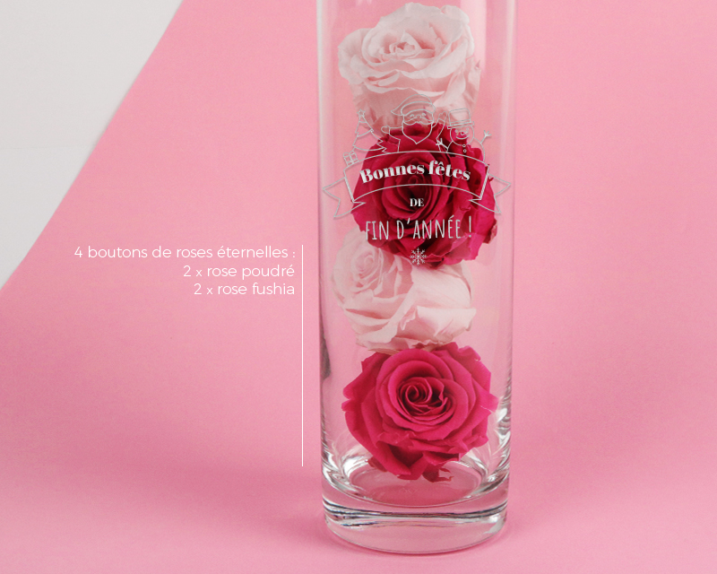 Vase design Noël gravé