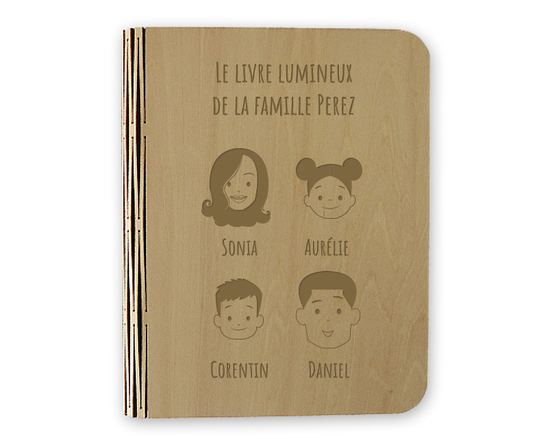 Livre lumineux personnalisé avec nos personnages Family circus