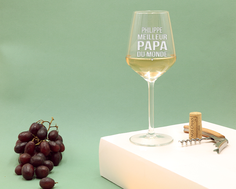 Verre à vin personnalisable - Meilleur Papa