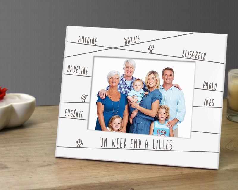 Cadre blanc Famille Message