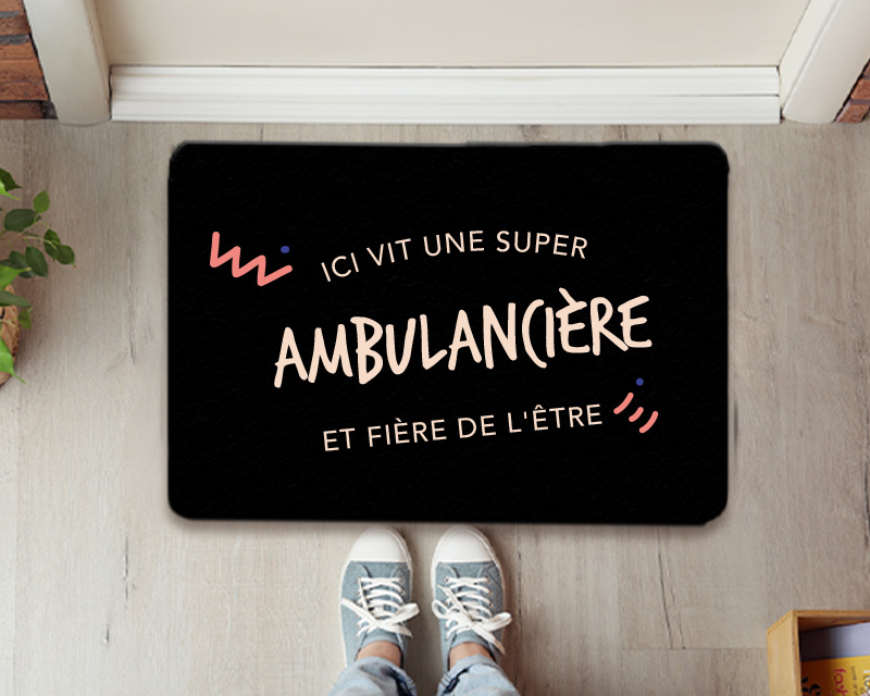 Paillasson personnalisé - Ambulancière