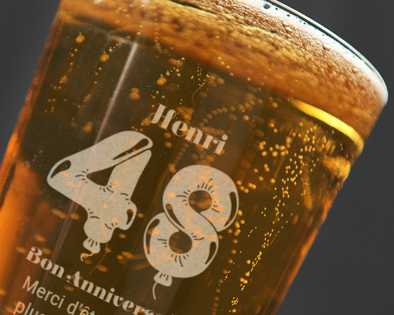 Verre à bière personnalisé - Collection ballons d'anniversaire