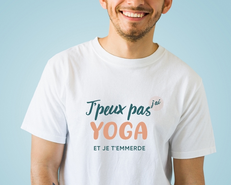 T Shirt homme personnalisable - J'peux pas j'ai yoga
