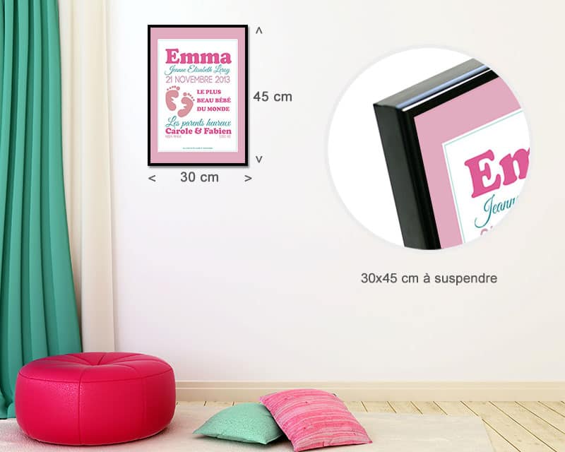 Affiche Naissance Baby Girl