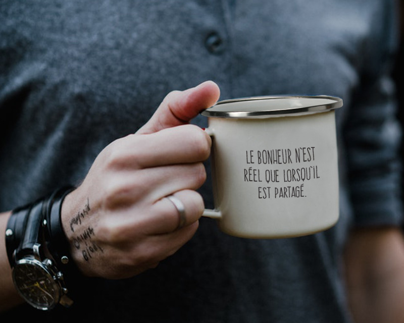 Mug émaillé Aventure