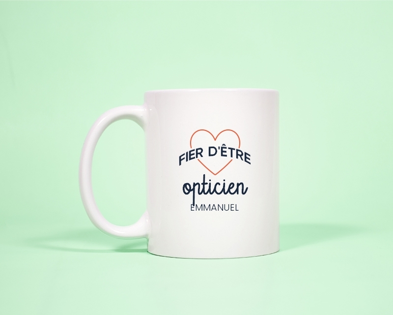 Mug personnalisé - Fier d'être opticien