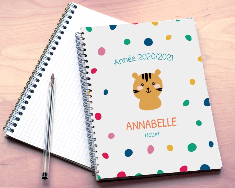 Cahier personnalisé tigre