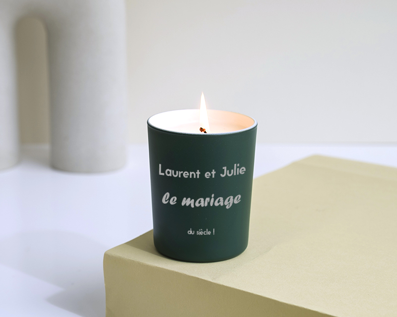 Bougie gravée Personnalisable - Message