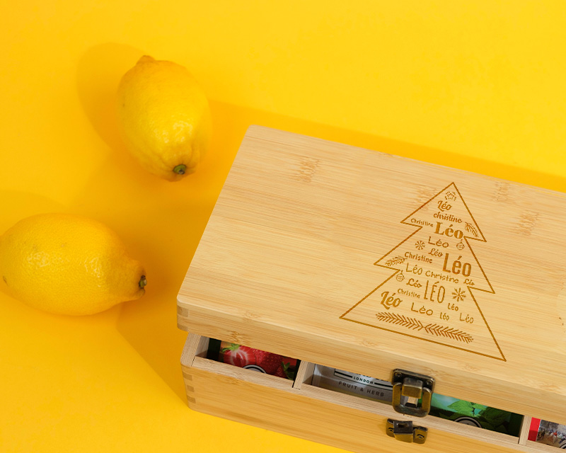 Coffret thé Noël personnalisable à compartiments