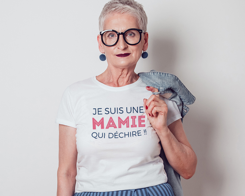 T-shirt Blanc Femme Personnalisable - Collection 'Je déchire'