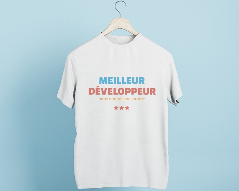 T-shirt Homme personnalisable - Meilleur Développeur
